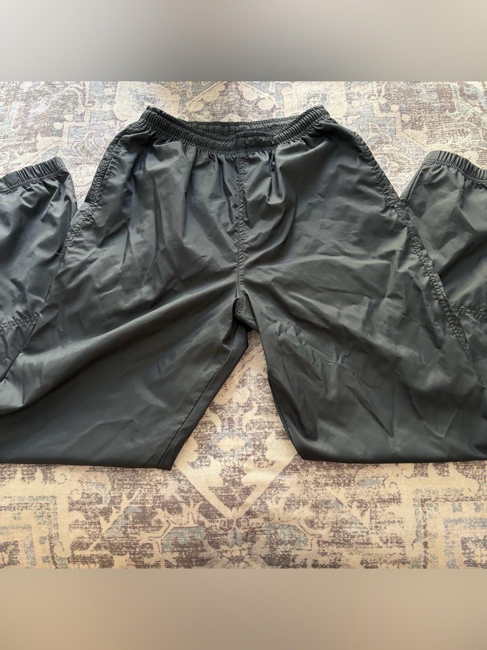VTG Nike Track Pants Mens M Black Windbreaker Joggers Unlined Nylon 90s Gorpcore